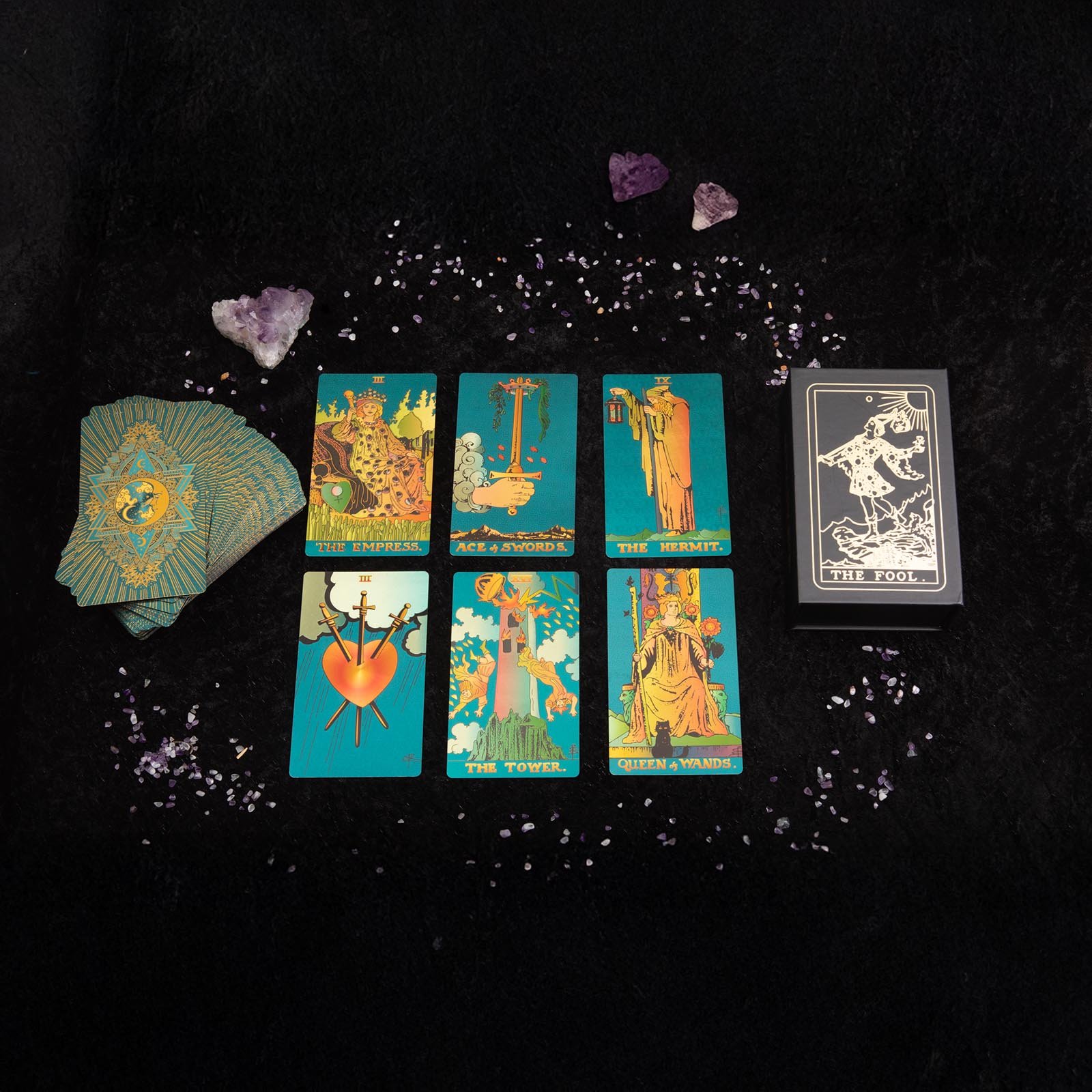 Green holographic tarot 1jpg