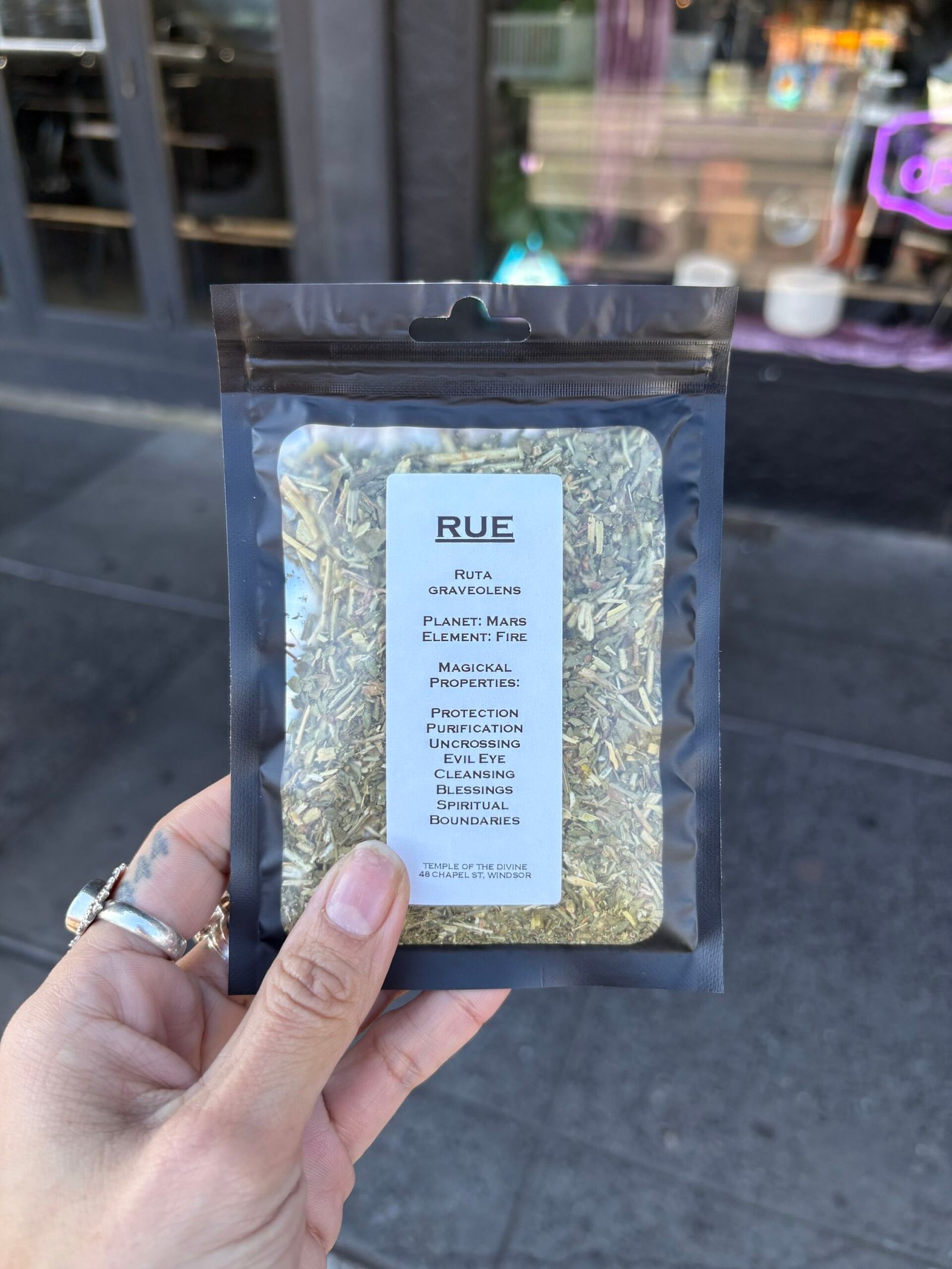 Dried rue protection herb