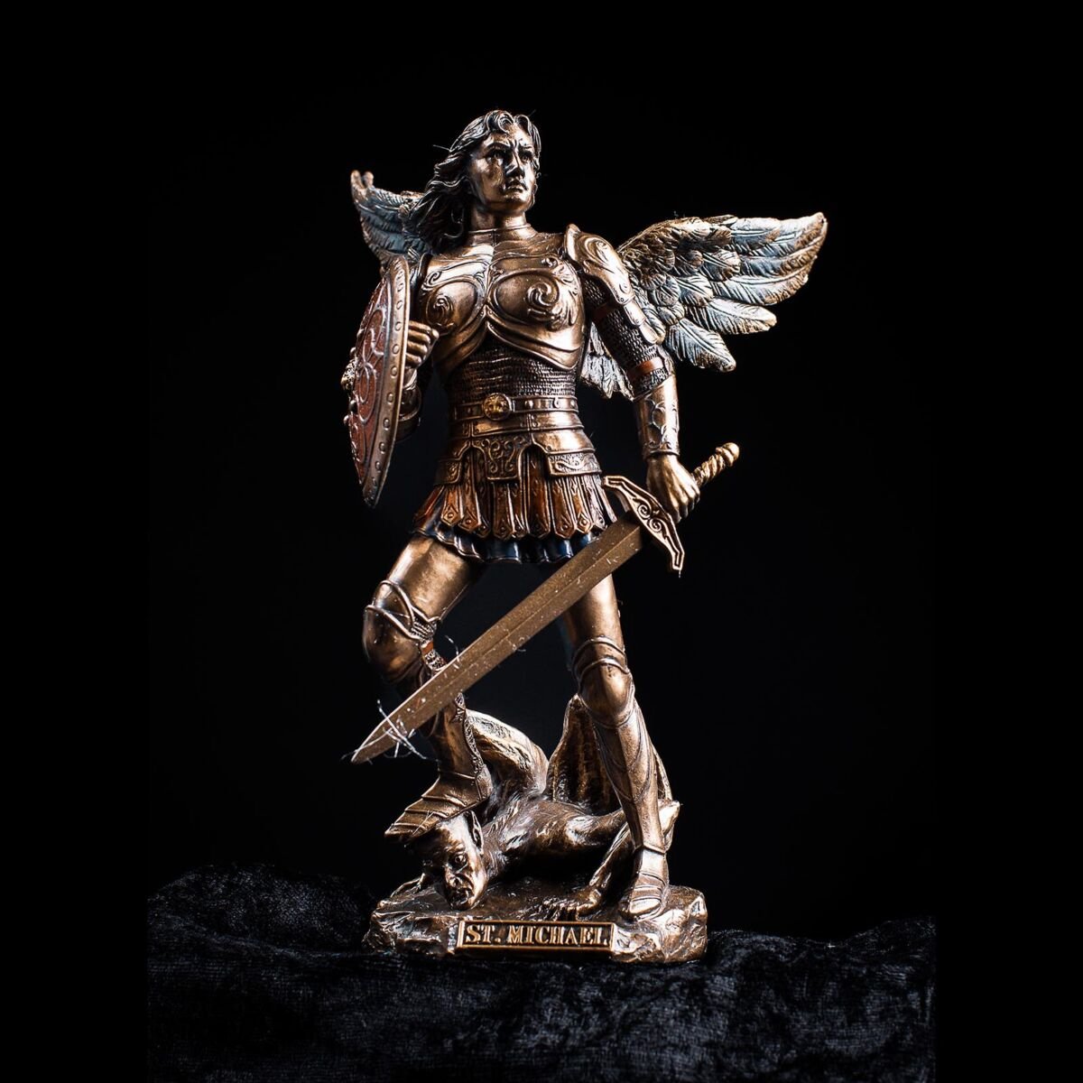 Archangel Michael With Sword Statue (Small) - Temple of the Divine